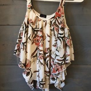 Girls Polyester Floral Blouse